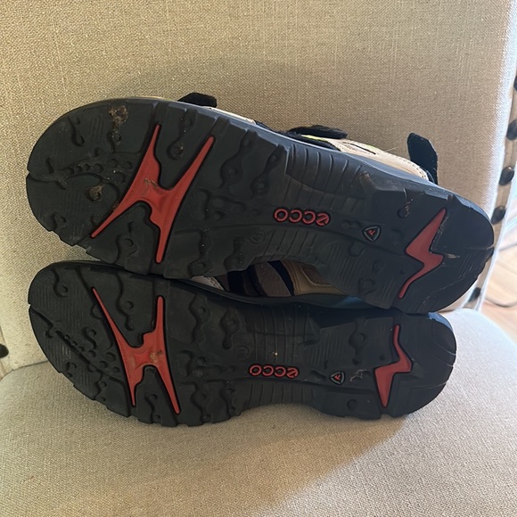 ECCO Women’s Adjustable Sport Leather Sandals Tan Black Size 10-10.5 (41) - Picture 9 of 10